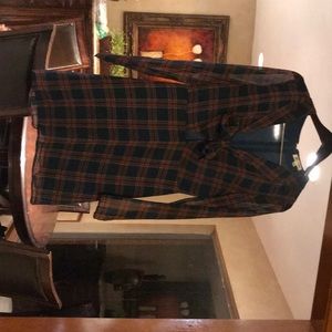 Plaid dress sexy cut out